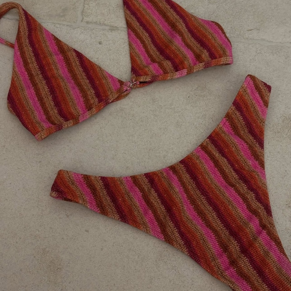 Tanlines by Sivan Ayla Sunset Bikini Swimsuit Violet full bottom & Palmer top